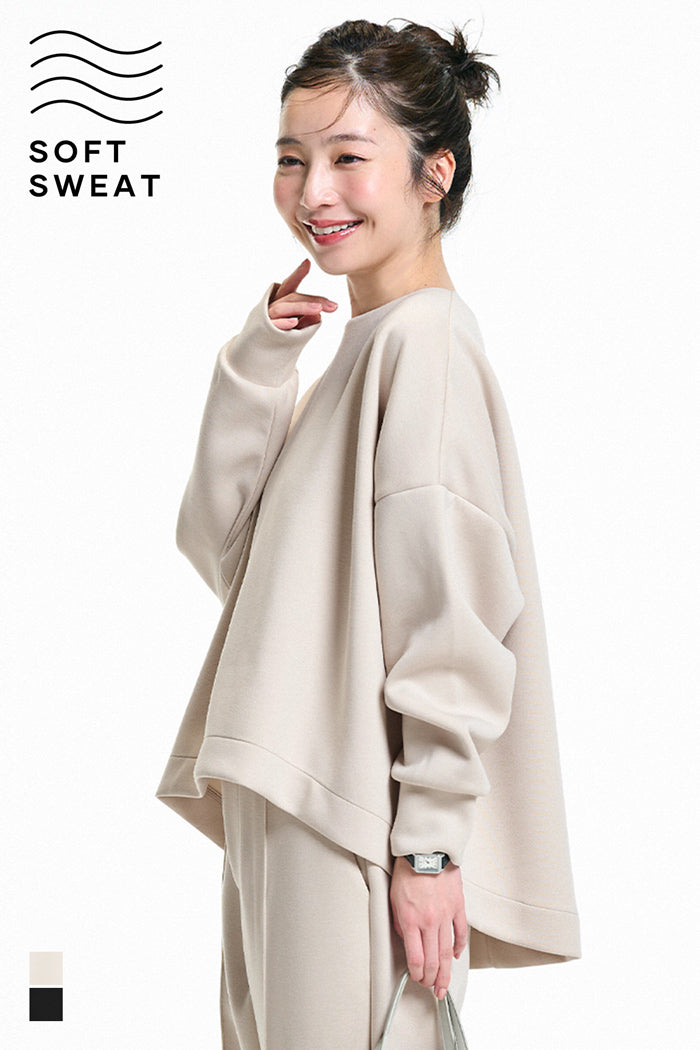 ソフトスウェットバックジップトップス レディース メール便不可