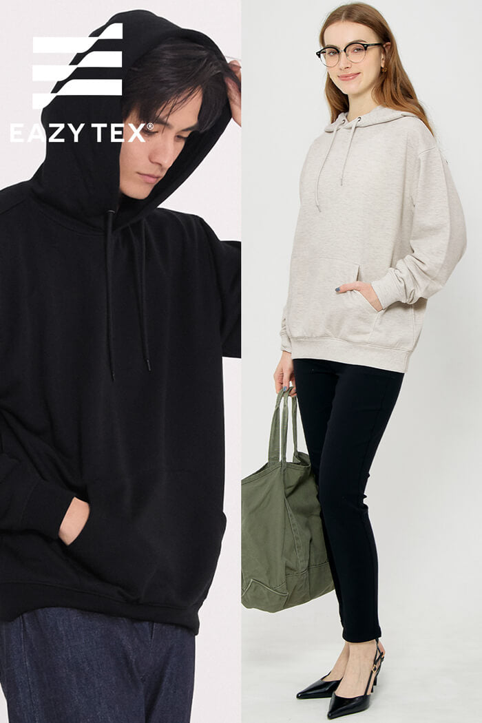EAZY TEX ポリエステル裏毛ベーシックプルパーカー メンズ レディース