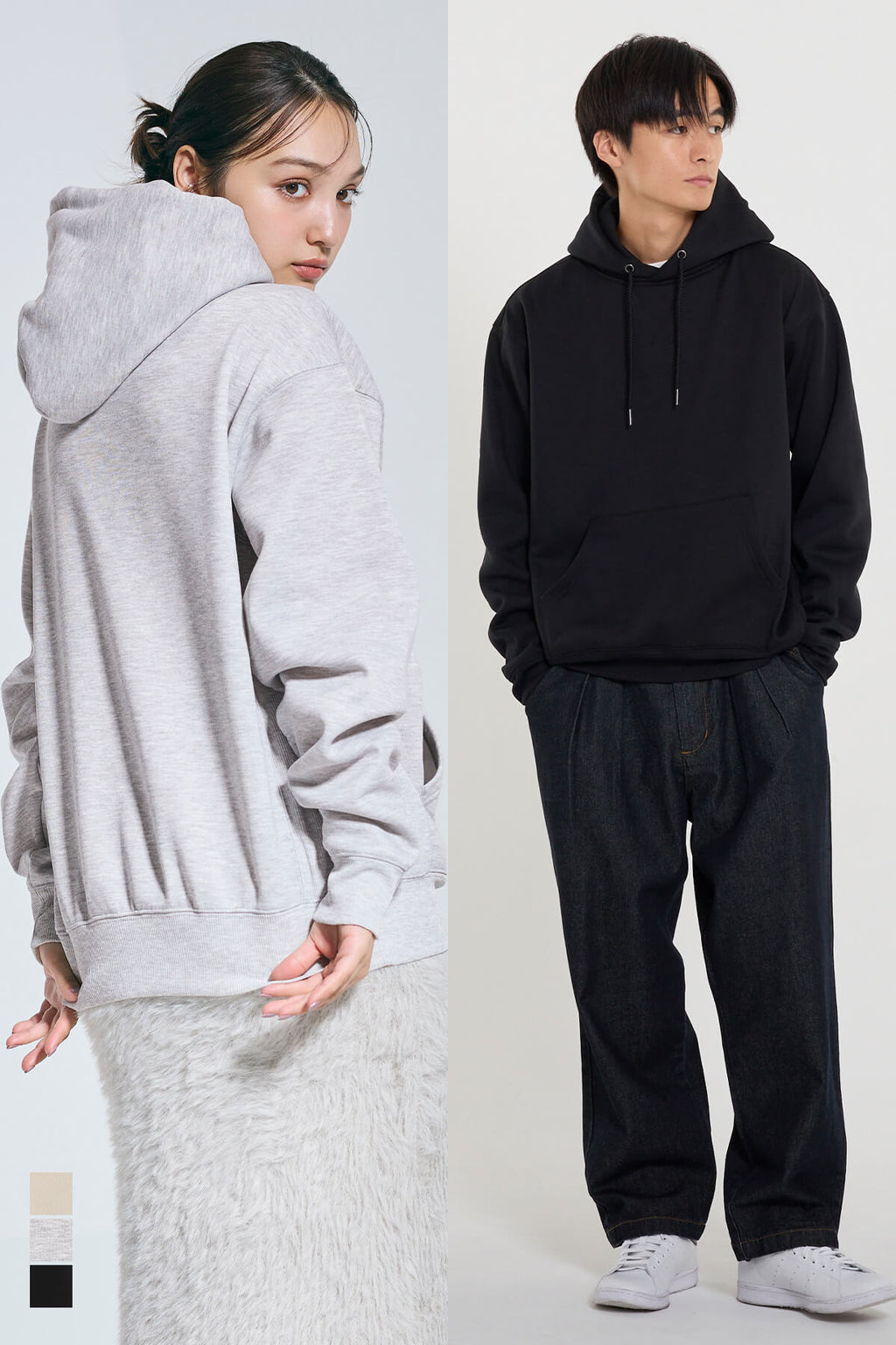 リピート購入XLサイズ BASIC プルオーバーパーカー ブラック 46-250827102-04-2g-COCSP_1024x