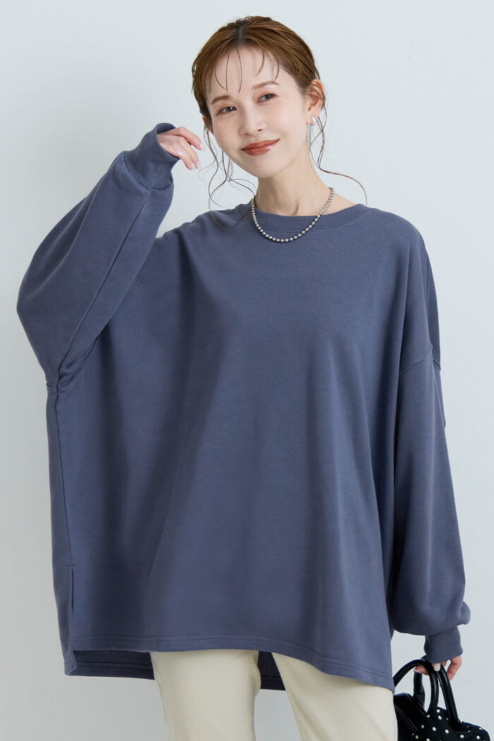セール☆1990円→1690円 裏毛ワイドスリットスウェット レディース