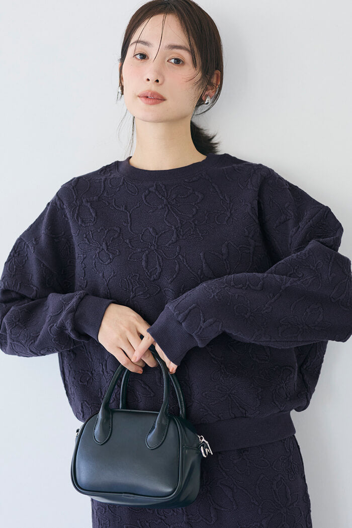 膨れジャカードスウェットトップス レディース メール便不可 – coca