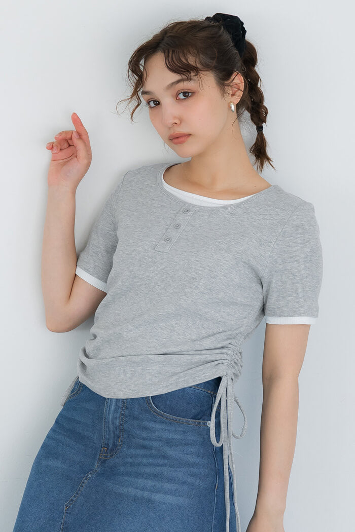 こーちゃ様 サイドギャザーレイヤードTシャツ レディース メール便不可 – coca公式