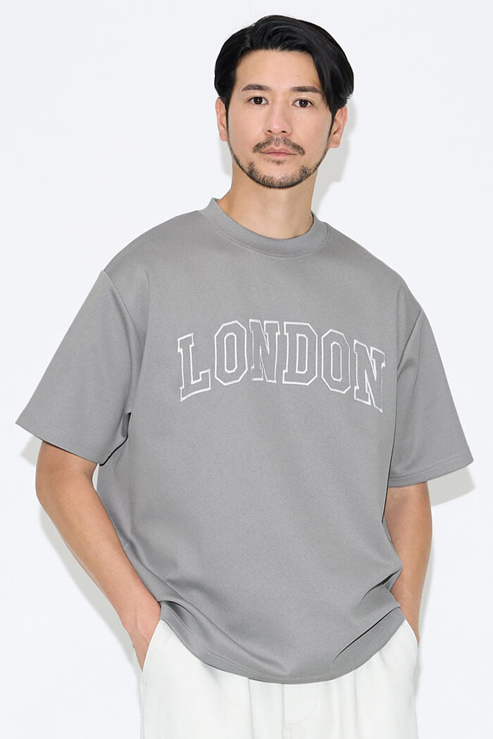 セール ☆1990円→1690円 スムースロゴ刺繍Tシャツ メンズ メール便