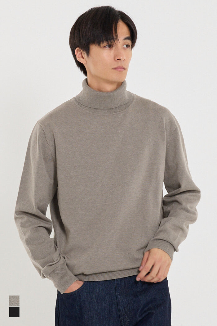 セール☆1990円→1490円 スリムタートルネックニット メンズ メール便