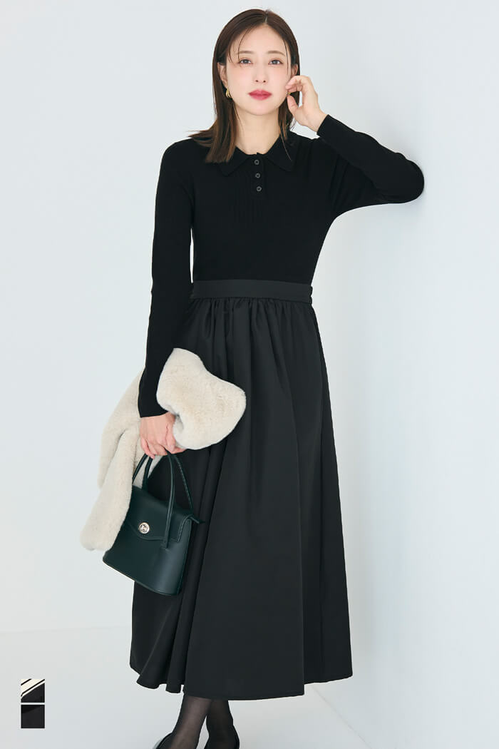 coco　Cニット ブラック セール】 【洗える】コットンシェニール Vネックニット （ニット