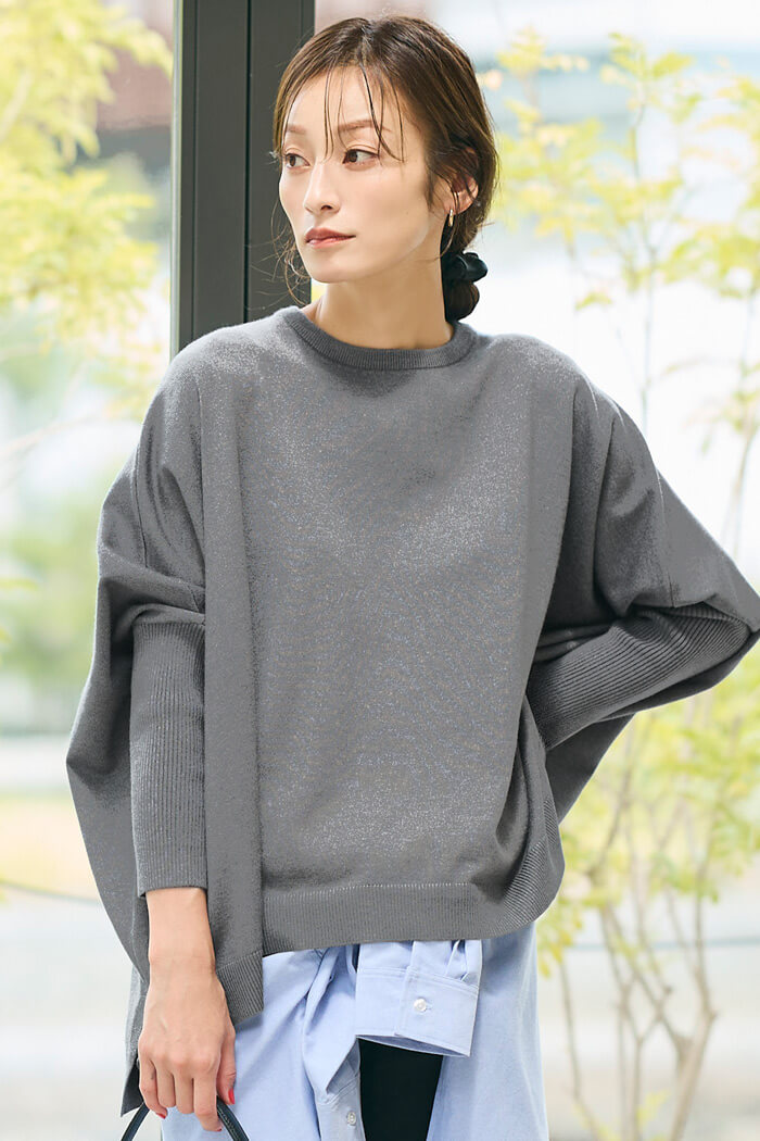 ワイドニットトップス レディース メール便不可【西山茉希様着用 ワイドニットトップス レディース メール便不可【西山茉希様着用