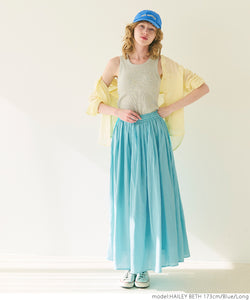 120% fit! Bright Color Cotton Voile Skirt Indian Cotton Flare Long Length Maxi Length No Mail Delivery 23ss