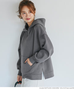 Cover power 120%! Firmness Corrugated Cardboard Hoody Women's Corrugated Cardboard Hoody Hoodie Balloon Sleeve Side Slit No Mail Delivery 23ss