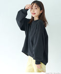 Sweatshirt Women's Long Sleeve Crew Neck Cocoon Balloon Sleeve Tail Cut Front and Back Difference Maternity No Mail Delivery