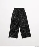 Kids 100-140 pleated pants dot polka dot willow straight long length wrinkle feeling waist rubber girl parent and child matching children's clothes mail delivery available coca coca