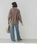 Fluffy Oversize Crewneck Sweatshirt Women's Round Neck Medium Length Long Sleeve Plain Loose No Mail Delivery 22aw coca Coca