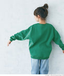 Sale ★ 1490 yen → 990 yen Kids 100-130 Children's clothing Fluffy logo sweatshirt Lightweight fleece Long sleeves Brushed back Logo Unisex Parent-child matching No mail delivery
