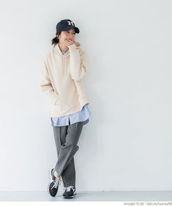 Sale ★ 2690 yen → 1990 yen Fleece lined hoodie Women's hoodie Fleece lined sweatshirt Side slit hoodie Pocket Cold protection No mail delivery 22aw coca Coca