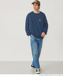 Sale 2490 yen → 1690 yen Brushed back sweatshirt Men's brushed back oversilhouette soft touch college logo print embroidery no mail delivery 22aw coca coca