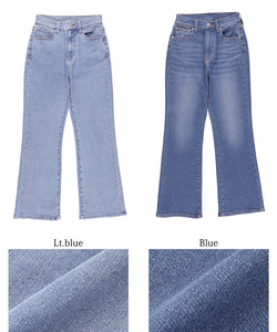Denim ladies' jeans super stretch semi-flare high waist elastic plain simple mail delivery impossibility 23ss coca coca