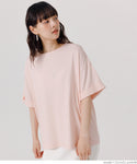 T-shirt ladies mercerized sleeve roll up plating cotton sheeting drop shoulder beautiful cut and sew half sleeve T-shirt mail delivery available 23ss coca