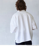 シャツ メンズ レギュラーカラー 胸ポケット 半袖 ボタン 羽織り ポリエステル ミディアム丈 ゆったり 薄手生地 メール便可 24ss coca コカ
