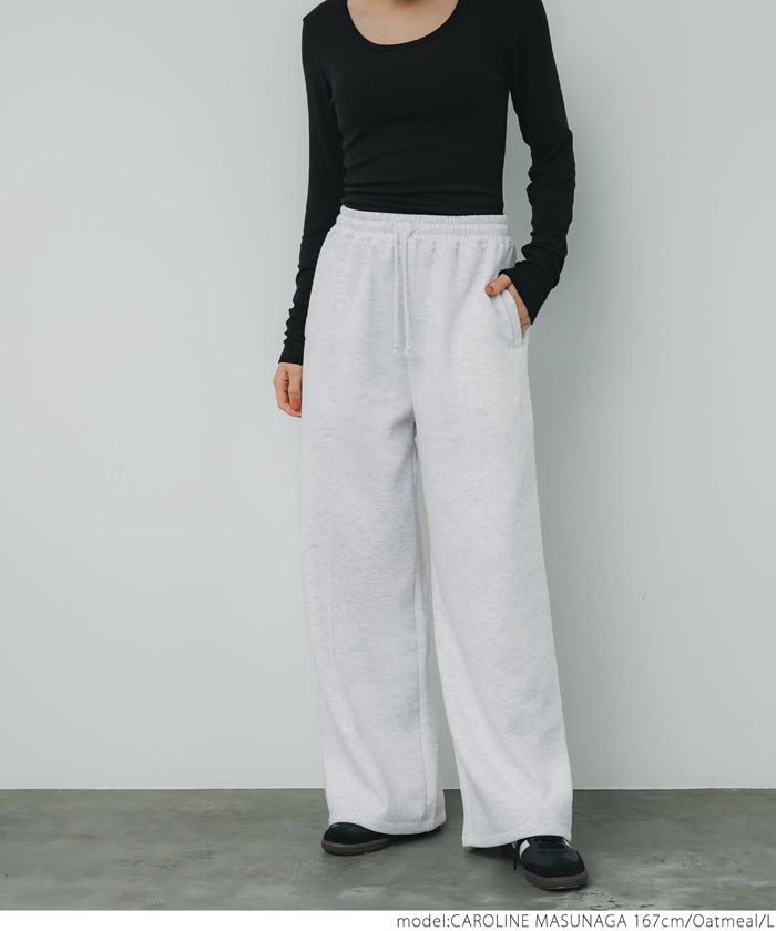 セール☆2490円→1490円 裏起毛ワイドパンツ レディース メール便不可