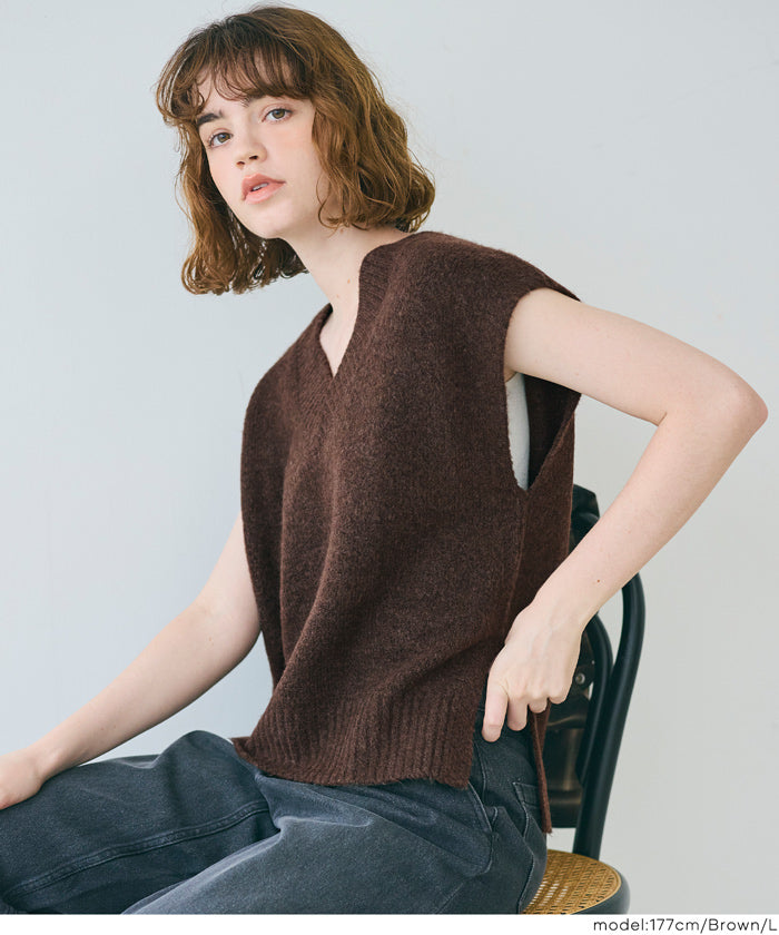 ヤク風Vネックニットベスト レディース メール便不可 – coca公式ストア