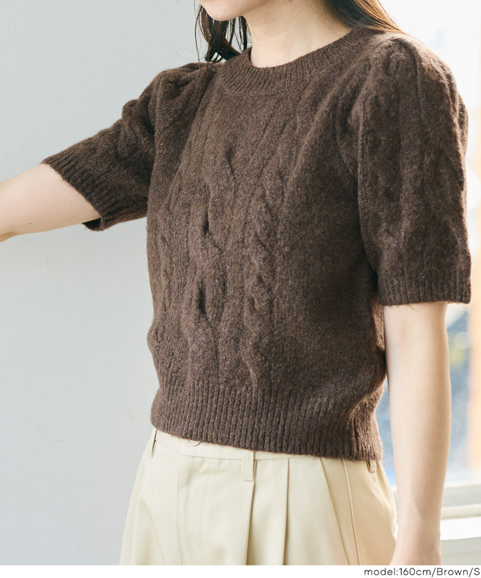 今季完売♡袖ケーブルニット 袖レースアップケーブルニット【ZOZOTOWN限定アイテム】（ニット