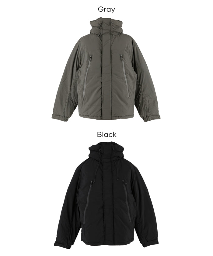 ナイロンタッサー中綿フードブルゾン メンズ 送料無料/メール便不可