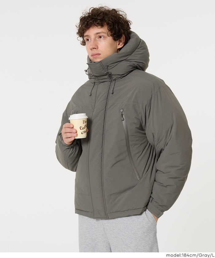 大創業祭限定セール☆ ナイロンタッサー中綿フードブルゾン メンズ