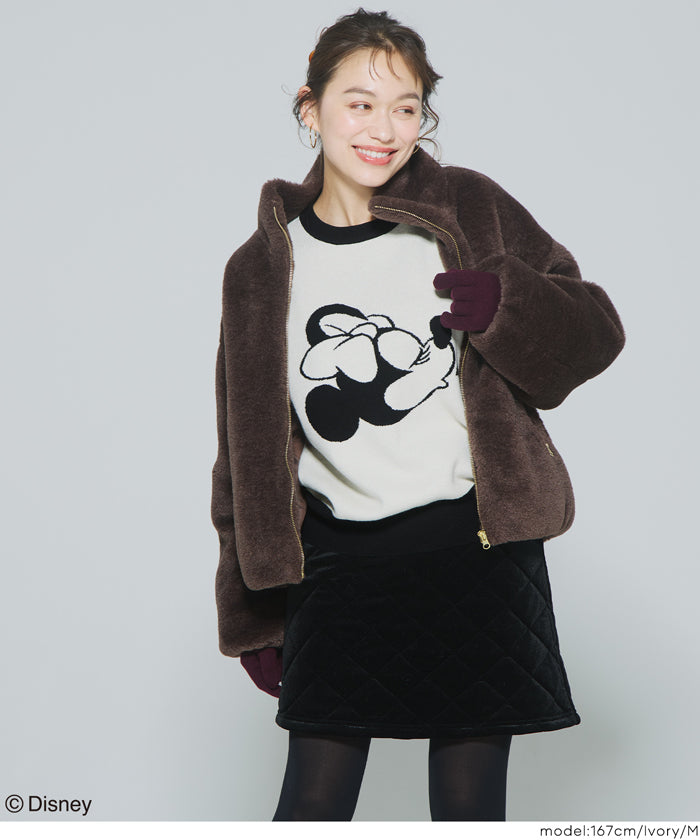 ディズニー】ダブルジャカードニットトップス レディース 送料無料