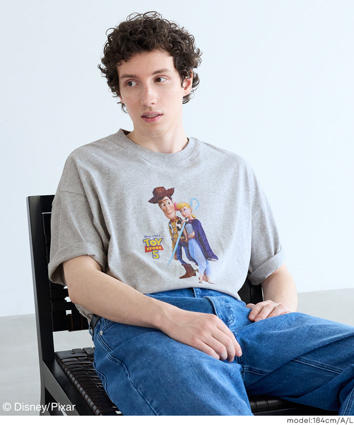 ピクサー/トイ・ストーリー5】メンズウォッシュドTシャツ メンズ