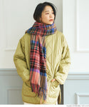 Sale ★ 1690 yen → 1490 yen muffler ladies shawl blanket check tartan check large size fringe no mail delivery 22aw coca coca
