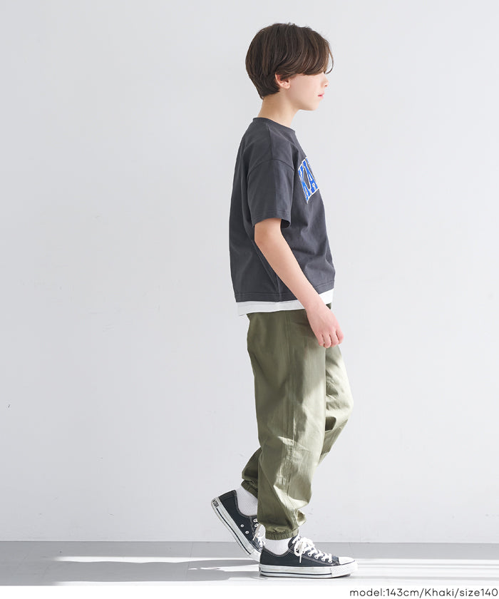 セール☆1690円→1290円 コットンリップストップジョガーパンツ キッズ