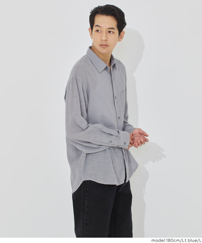 セール☆2690円→1490円 スラブガーゼシャツ メンズ レディース メール