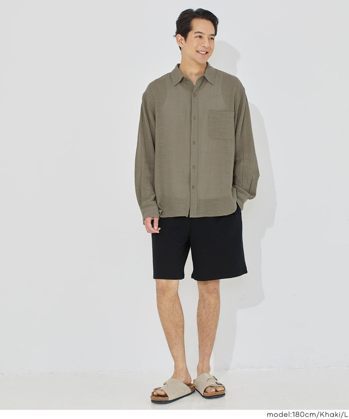 m*a様 ガーゼシャツ　新品　未着用 セール☆2690円→1490円 スラブガーゼシャツ メンズ レディース メール