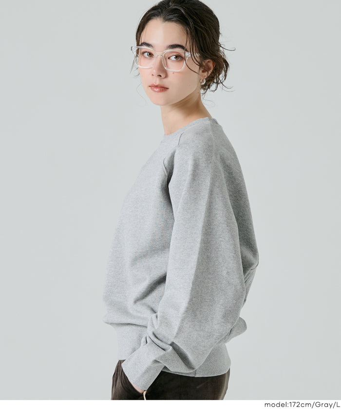 ヘビーウェイト裏毛ラグランスリーブスウェット レディース メール便