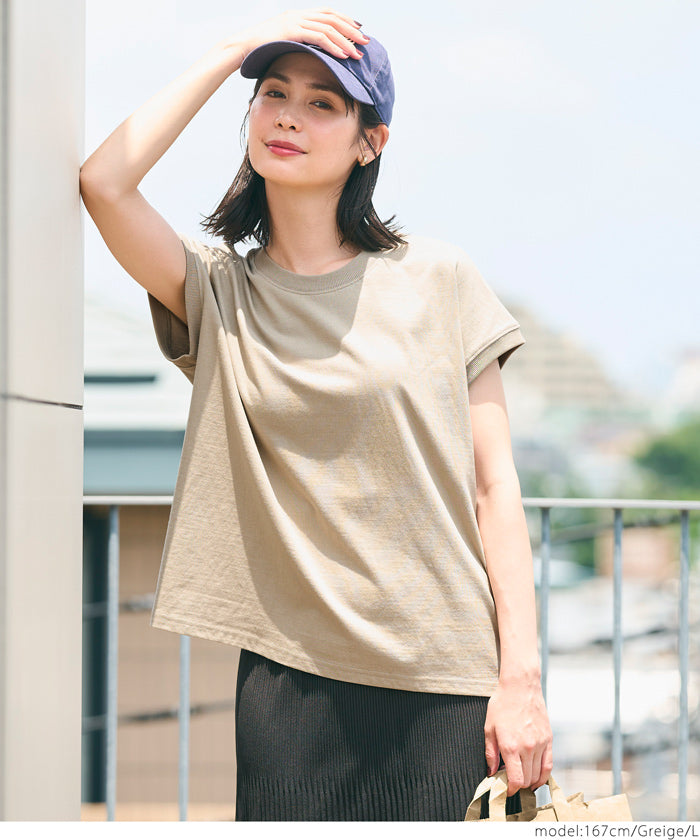 セール☆990円→550円 フレンチスリーブトップス レディース メール便