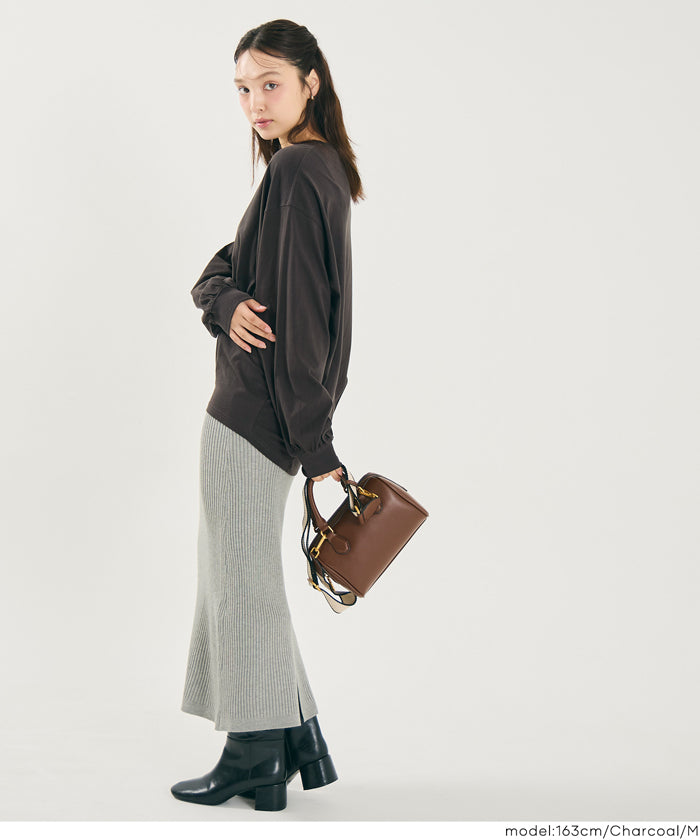 375♡  モコアズ　ビッグシルエットknit TOPS NICHOLAS Cold-shoulder ribbed-knit top | THE OUTNET