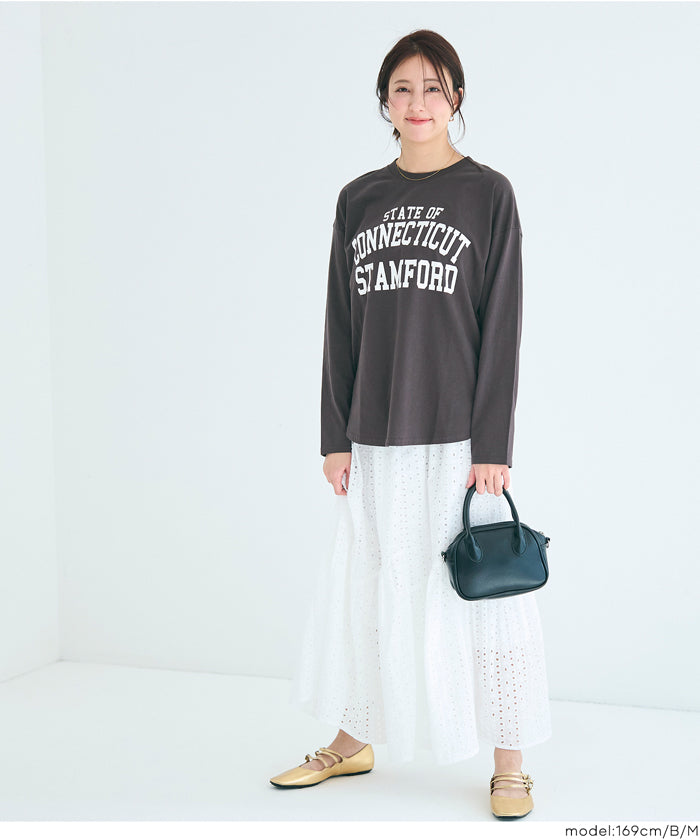 セール☆1290円→990円 ビッグロゴ長袖Tシャツ レディース メール便