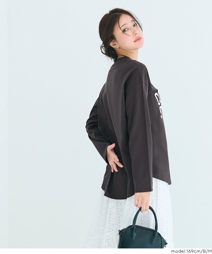 セール☆1290円→990円 ビッグロゴ長袖Tシャツ レディース メール便