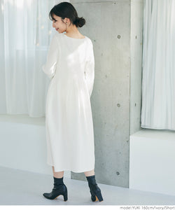One Piece Women's Knit One Piece Boat Neck Knit Extra Thick Knit Long Length Maxi Length Gathered Rib A Line No Mail Delivery 22aw coca Coca
