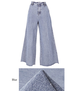 Flare denim ladies jeans cut-off pants pocket jeans flare line long length plain fabric no mail delivery 23ss coca coca
