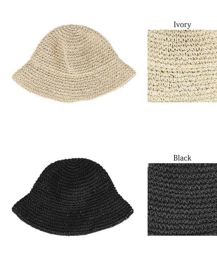 Hat Women's Straw Hat Bakeha Foldable Wired Wide Brim Breathable Paper Hat Plain No Mail Delivery 23ss coca Coca