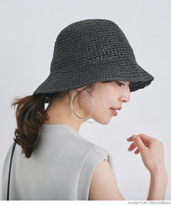 Hat Women's Straw Hat Bakeha Foldable Wired Wide Brim Breathable Paper Hat Plain No Mail Delivery 23ss coca Coca