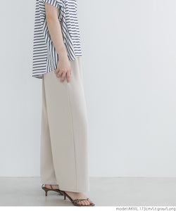 Wide Pants, Women's, Embossed, Long Length, Relaxed Pants, Easy Care, Quick Drying, Plain, Elastic, Loose, No Mail Delivery, 23ss