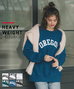 Heavyweight back brushed logo sweatshirt Women's back brushed sweatshirt  logo English letter round neck long sleeve pullover no mail delivery 22aw  ...