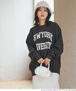 Heavyweight back brushed logo sweatshirt Women's back brushed sweatshirt logo English letter round neck long sleeve pullover no mail delivery 22aw coca coca