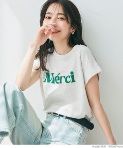 Cut and sewn ladies T-shirt French sleeve print English letter logo crew neck short sleeve roll up new color mail delivery possible 23ss