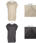 Sleeveless knit ladies tunic sheer crew neck high gauge pullover sheer mail delivery available coca coca