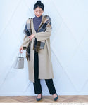 Sale ★ 2990 yen → 2490 yen Washable coat Ladies' cordigan Cardigan Washable No collar Long length Wool-like No mail delivery 22aw coca Coca
