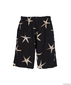Sale ★ 1690 yen → 550 yen [No mail delivery] Half Pants Men's Shorts Starfish Pattern Relaxed Pants Elastic Waist Sale ★ 1690 yen → 550 yen Waist String Pocket Thin 22ss c