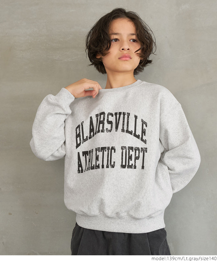 Kids 100-130 sweatshirt heavyweight back brushed long sleeves