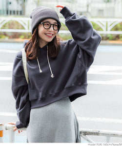 Sale ★ 3490 yen → 2690 yen Sweatshirt Women's Hoodie Hoodie Superb Superb brushed lining Heavy weight Loose No mail delivery 22aw coca Coca